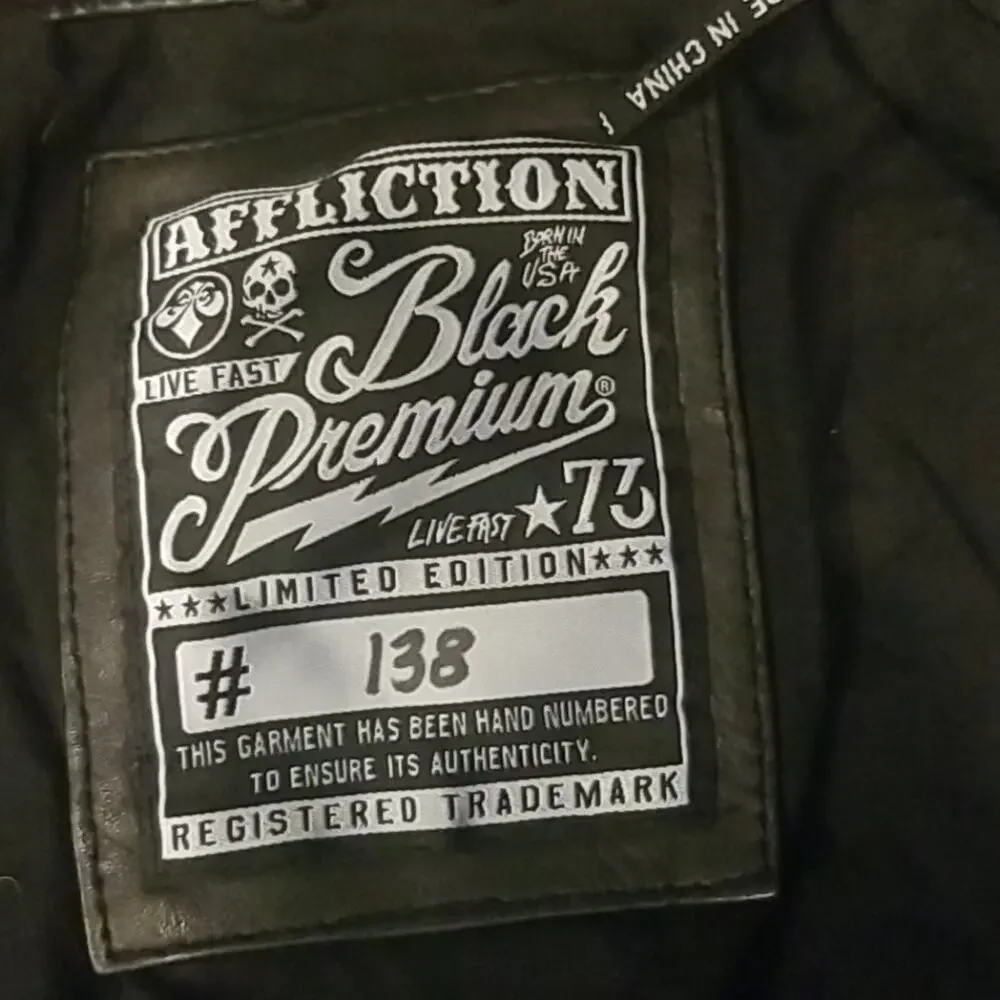 Affliction Limited Edition Black leather jacket - Picture 7 of 10